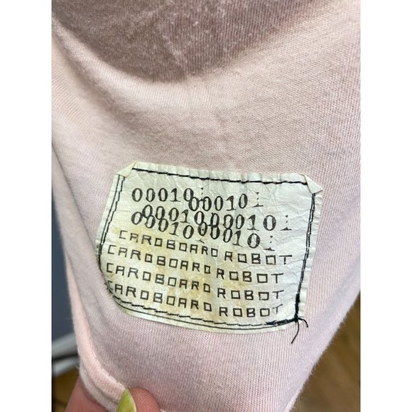 Cardboard Robot designer pink tshirt SMALL - Picture 3 of 4